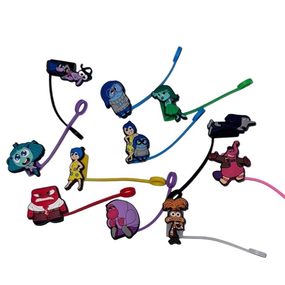 Inside Out 2 Reusable Straw Toppers 11 Piece Set - Picture 2 of 2